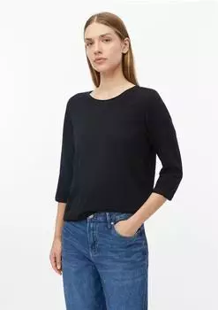 s.Oliver T-Shirt mit Rollkante im Relaxed Fit schwarz 2182508.9999.