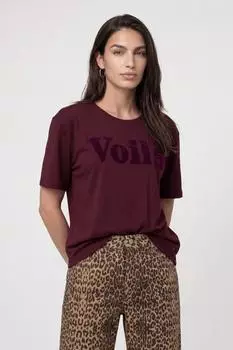 Monari Voil&aacute; Regular Fit T-Shirt mit Rundhalsausschnitt (93880516) dkbordeaux