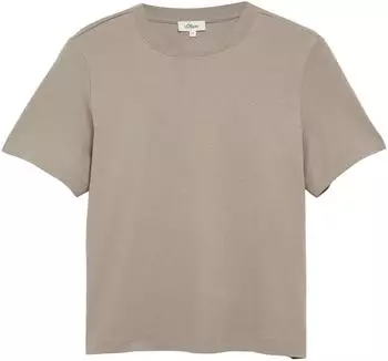 s.Oliver Verk&uuml;rztes T-Shirt aus Interlockjersey braun 2161660.9625.