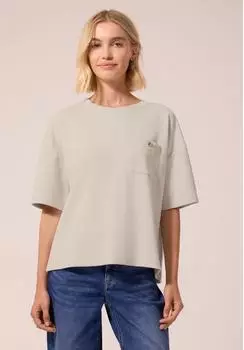 Street One T-Shirt im Silk-Look mit Brusttasche (F32556217880)