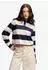Superdry Athletic Essentials Cropped Stripe Rugby Top (85139034) navy, pink stripe