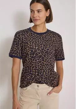Cecil Summer Shirt Rundhals Animal-Print (B325684) creamy mocha