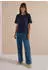 Cecil T-Shirt aus elastischem Materialmix (B325683) urban dark blue