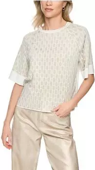 Marc Cain Shirt aus Baumwoll-Ripp-Jersey (BS 41.22 M06) beige