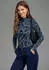 Laura Scott V-Shirt mit Strasssteinen und Kordelzug (10614452) blau-geblümt