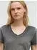Soccx T-Shirt mit V-Ausschnitt und Pailletten-Wording Slim Fit schwarz