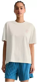 Marc O'Polo T-Shirt Relaxed with Back Print magenta/wei&szlig;