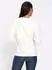 Heine Shirt Langarmshirt ecru/mittelblau