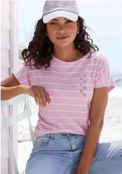 Elbsand Selma Kurzarmshirt gestreift (73849960) rosé/weiß gestreift