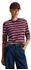 Marc O'Polo Langarmshirt Regular Fit aus Bio-Baumwolle dunkelrot/weiß