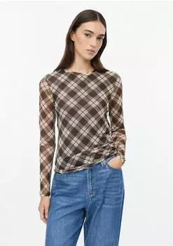 s.Oliver Langarmshirt leicht transparent (2182303) braun/beige