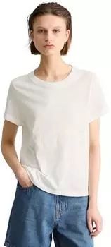 Marc O'Polo DENIM T-Shirt aus weicher Baumwolljersey (Silky White)