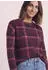 Street One Long sleeve shirt with feather yarn (94836) rustic rouge/pink/bordeaux