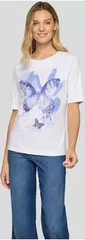 Rabe Print-Shirt T-Shirt (55-122305) weiß