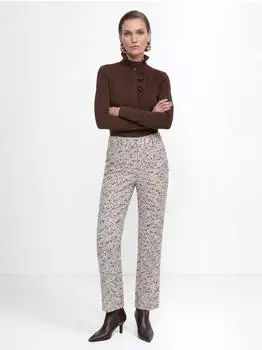 Rich & Royal Mat Mix Longsleeve mit Rüschenkragen (2609-O-Frill-LS) chocolate torte