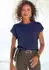 Lascana Kurzarmshirt mit Biesenstruktur (54135345) blau