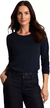 Tom Tailor Langarmshirt Regular mit Rundhalsausschnitt und Stretch (1053466) sky captain blue