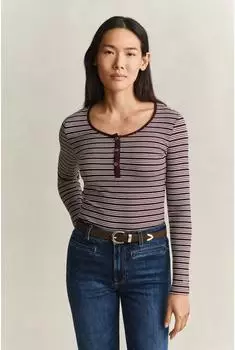 GANT Slim Striped Longsleeve (58968166) darkened wine