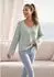 Vivance Dreams Langarmshirt aus Rippware, figurumspielend hüftlang (48621004) salbeigrün meliert