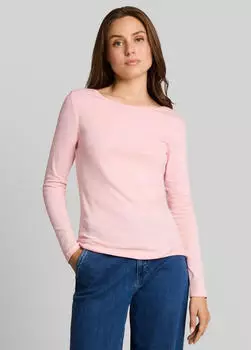 Tom Tailor Slim Fit Langarmshirt mit U-Boot-Ausschnitt (1048942) rosa
