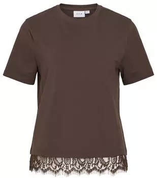 Vila VINora O-Neck 2/4 Top (14103448) coffee bean