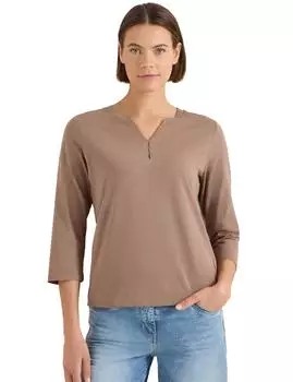 Cecil Tunikashirt aus reiner Baumwolle (39229710) cocoa taupe
