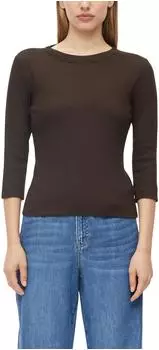 s.Oliver 3/4-Arm-Rippshirt Slim Fit (2180622) dunkelbraun