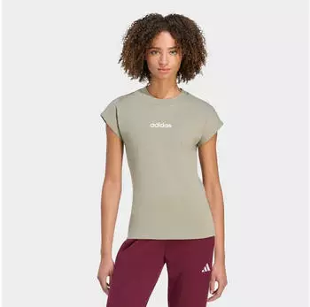 Adidas Essentials Linear Cotton Shirt (JY4889) pastellgr&uuml;n
