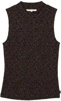 Tom Tailor Denim T-Shirt mit Rippstruktur (57029937) brown black leo print