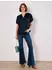 Apricot Fine Rib Ruffle T-Shirt (91146403) navy