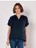 Apricot Fine Rib Ruffle T-Shirt (91146403) navy