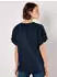 Apricot Fine Rib Ruffle T-Shirt (91146403) navy