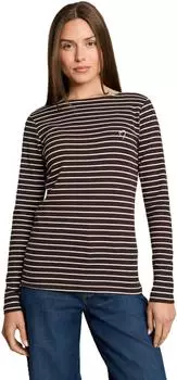Tom Tailor Langarmshirt mit Streifenmuster (1051234) braun/wei&szlig;