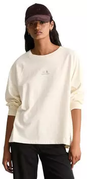 Marc O'Polo Langarmshirt mit Streifen-Prints am &Auml;rmel (5000012299) wei&szlig; blush/dunkelbraun/wei&szlig;