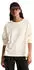 Marc O'Polo Langarmshirt mit Streifen-Prints am Ärmel (5000012299) weiß blush/dunkelbraun/weiß
