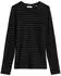 Marc O'Polo Longsleeve in Organic Cotton Slub Jersey dunkelblau/dunkelgrau