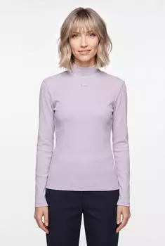 HUGO Easy Longsleeve mit Stehkragen (44011321) open purple 592