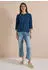 Cecil 3/4-Arm-Shirt mit Schlitz-Rundhals (B325753) moonlight blue