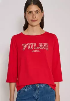 Cecil 3/4-Arm-Shirt mit geschlitztem Rundhalsausschnitt (655310) flame rot