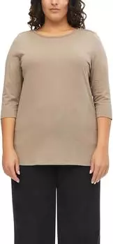 s.Oliver T-Shirt mit dekorativem U-Boot-Ausschnitt braun 2186640.9625.