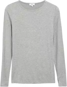 s.Oliver Langarmshirt im Slim Fit aus weichem Jersey grau 2182302.97W2.