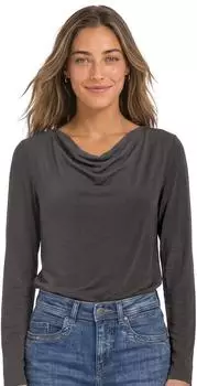 Street One Silk-Look Shirt mit Wasserfall-Front (A32605617874)