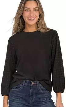Street One Shirt mit Rundhals und Struktur&auml;rmeln (A32605527874)