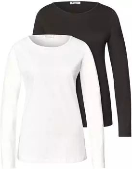 Street One Langarm Shirts mit Rundhals im 2er-Pack (A32592113969)