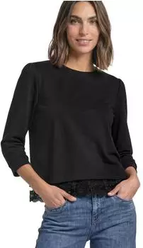 Street One 3/4-Arm Shirt mit Spitzenkante am Saum (A32592210001)