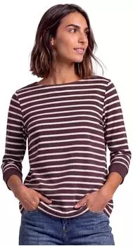 Street One 3/4-Arm Shirt mit Boat Neck und Streifen (A32589527820)