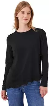 Street One Langarm Shirt mit diagonalem Saum (F32590310001)