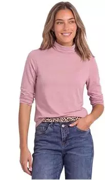 Street One Langarm Shirt Unifarbe mit Rollkragen (A32591717927)