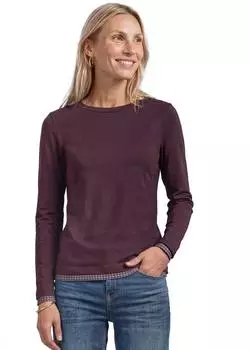 Street One Langarm Shirt mit karierten Meshdetails (A32585517820)