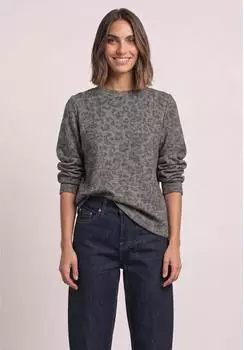 Street One Langarm Shirt mit Print und Knopfdetails (A32596520001)